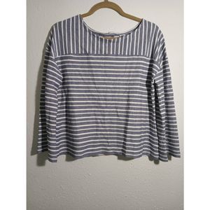 Kate Park PM Blue & White Striped Top